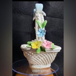 Nuova Capodimonte Italy woven basket exquisite workmanship